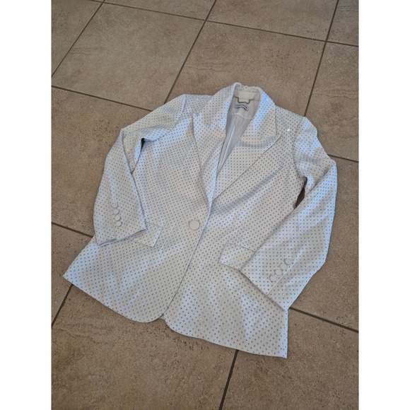 Nadine Merabi "Carrie" - White Crystal Blazer - Women's - Hand-Finished - Picture 3 of 9